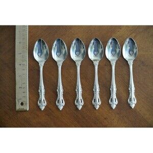 EP SS Japan Silver Romantic Rose Silverplate Flatware Lot 6x Teaspoon 6.3"